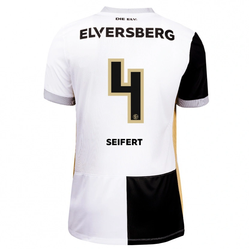 Danxen Børn Luis Seifert #4 Sort Hvid Brun Hjemmebane Spillertrøjer 2026/27 Trøje T-Shirt