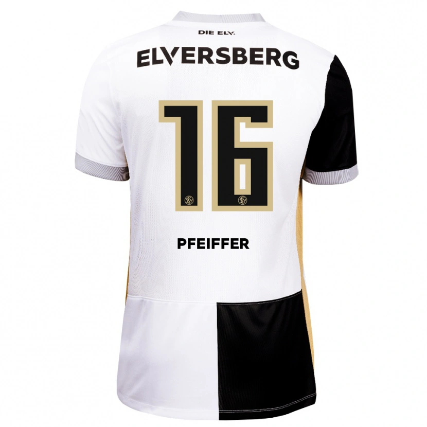 Danxen Børn Luca Pfeiffer #16 Sort Hvid Brun Hjemmebane Spillertrøjer 2026/27 Trøje T-Shirt