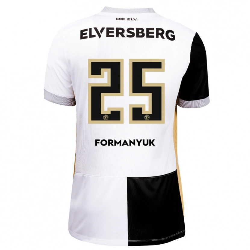 Danxen Børn Oleksandr Formanyuk #25 Sort Hvid Brun Hjemmebane Spillertrøjer 2026/27 Trøje T-Shirt