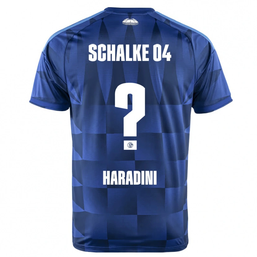 Danxen Børn Hassan Haradini #0 Mørkeblå Gul Hvid Hjemmebane Spillertrøjer 2026/27 Trøje T-Shirt