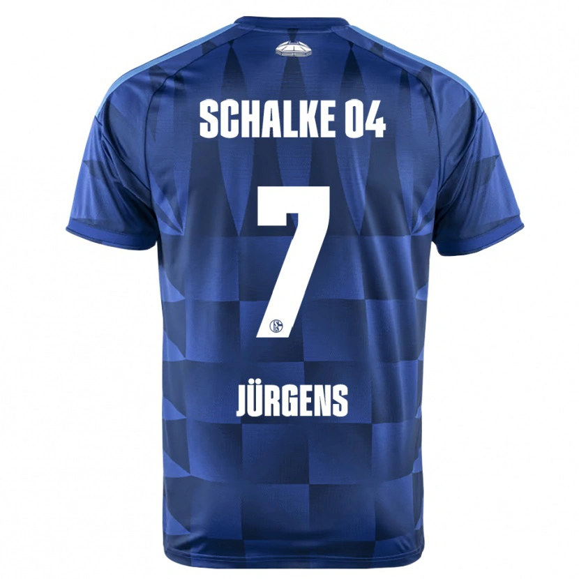 Danxen Børn Celina Jürgens #7 Mørkeblå Gul Hvid Hjemmebane Spillertrøjer 2026/27 Trøje T-Shirt