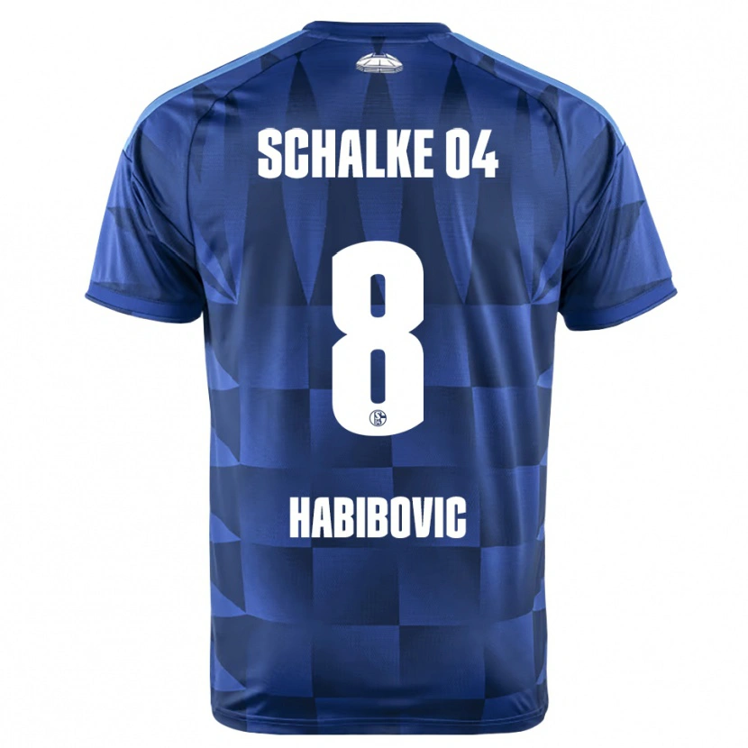 Danxen Børn Edina Habibovic #8 Mørkeblå Gul Hvid Hjemmebane Spillertrøjer 2026/27 Trøje T-Shirt