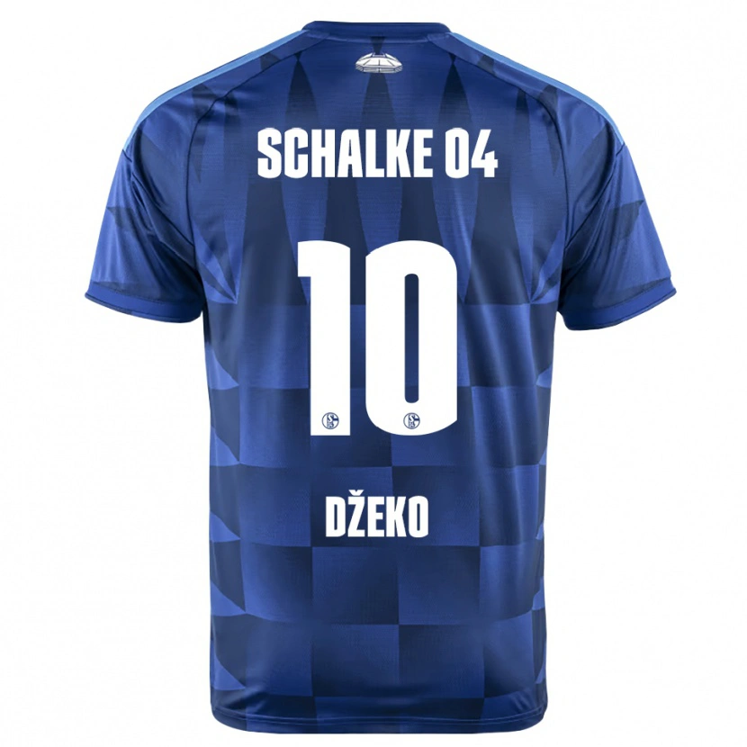 Danxen Børn Edin Dzeko #10 Mørkeblå Gul Hvid Hjemmebane Spillertrøjer 2026/27 Trøje T-Shirt