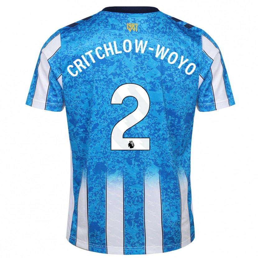 Danxen Børn Tionne Critchlow-Woyo #2 Hvid Blå Orange Hjemmebane Spillertrøjer 2026/27 Trøje T-Shirt