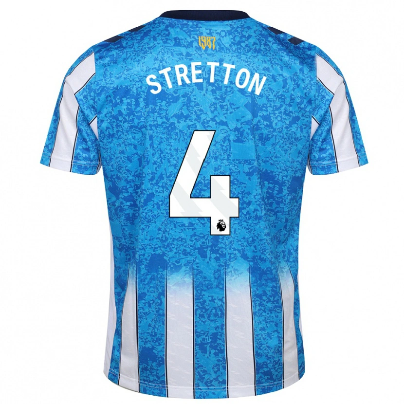 Danxen Børn Mackenzie Stretton #4 Hvid Blå Orange Hjemmebane Spillertrøjer 2026/27 Trøje T-Shirt