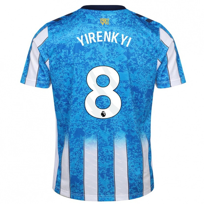 Danxen Børn Caleb Yirenkyi #8 Hvid Blå Orange Hjemmebane Spillertrøjer 2026/27 Trøje T-Shirt