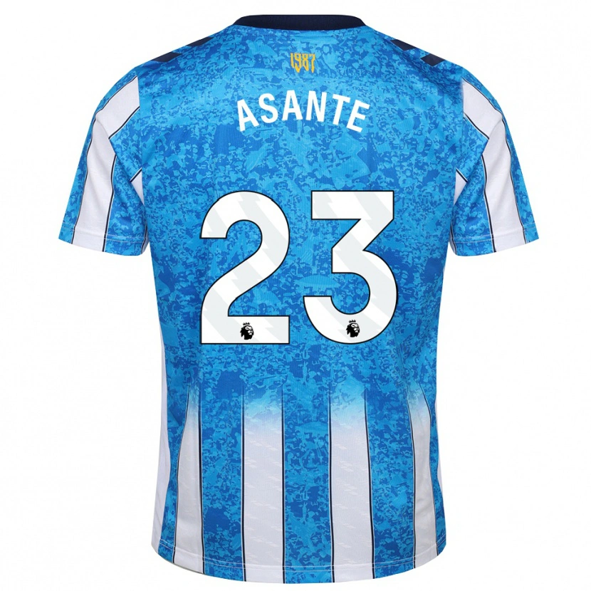 Danxen Børn Brandon Thomas-Asante #23 Hvid Blå Orange Hjemmebane Spillertrøjer 2026/27 Trøje T-Shirt