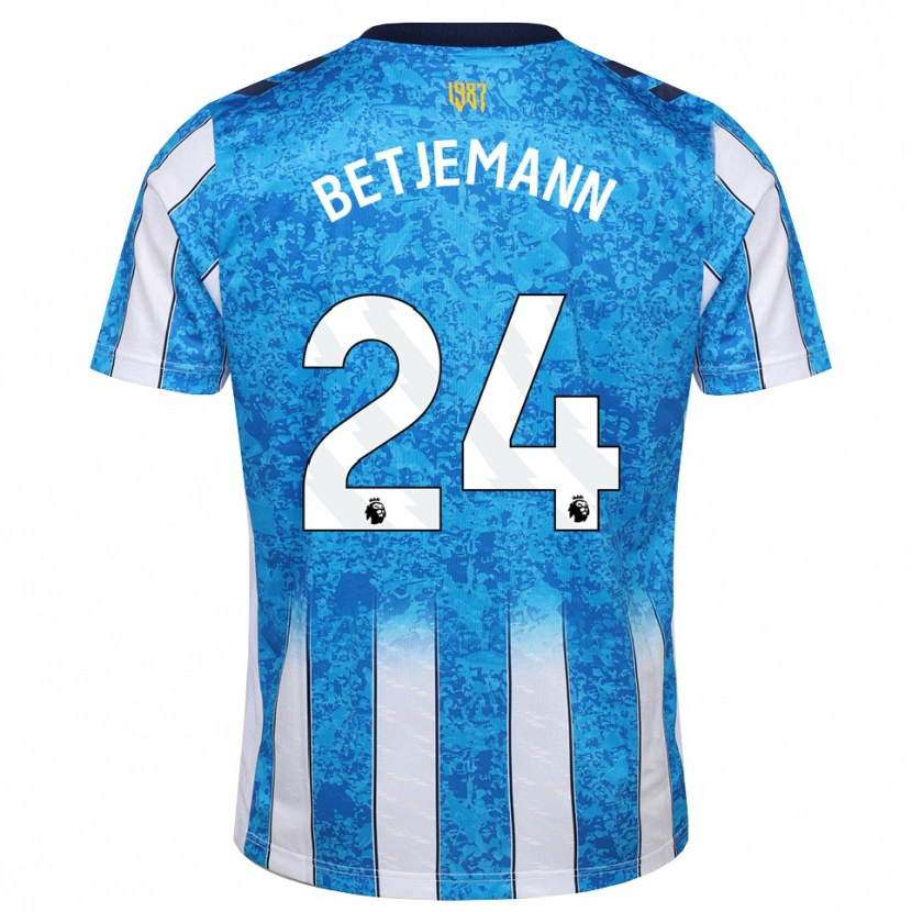 Danxen Børn Elliot Betjemann #24 Hvid Blå Orange Hjemmebane Spillertrøjer 2026/27 Trøje T-Shirt