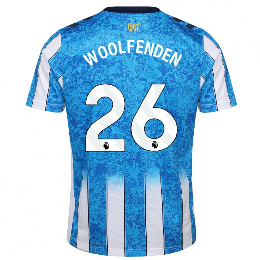 Danxen Børn Luke Woolfenden #26 Hvid Blå Orange Hjemmebane Spillertrøjer 2026/27 Trøje T-Shirt