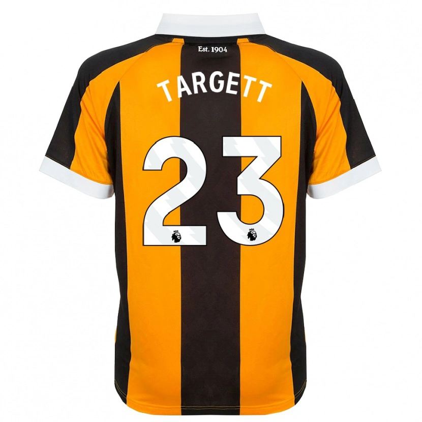 Danxen Børn Matt Targett #23 Orange Sort Hvid Hjemmebane Spillertrøjer 2026/27 Trøje T-Shirt