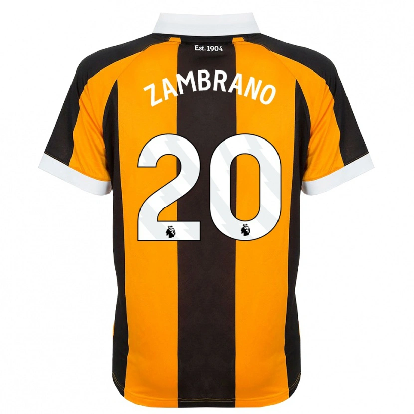 Danxen Børn Óscar Zambrano #20 Orange Sort Hvid Hjemmebane Spillertrøjer 2026/27 Trøje T-Shirt