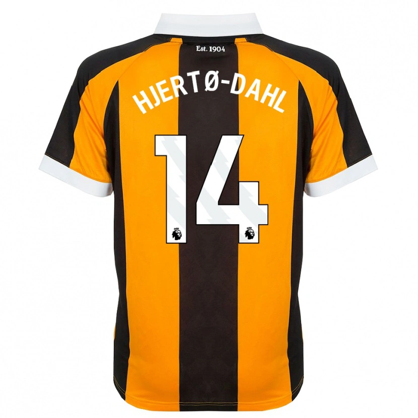 Danxen Børn Jens Hjertø-Dahl #14 Orange Sort Hvid Hjemmebane Spillertrøjer 2026/27 Trøje T-Shirt