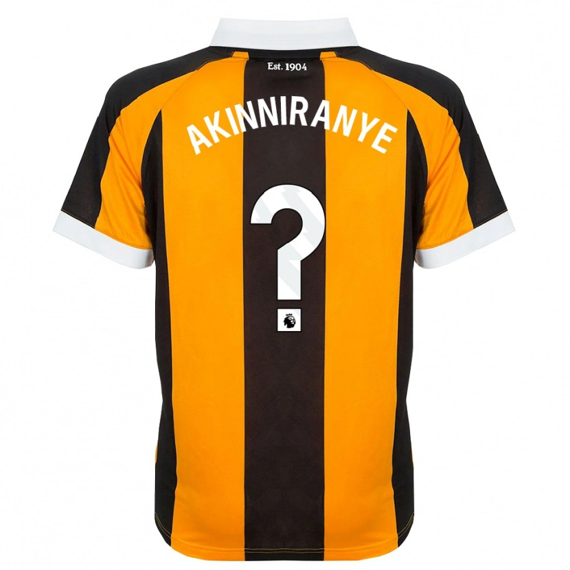 Danxen Børn George Akinniranye #0 Orange Sort Hvid Hjemmebane Spillertrøjer 2026/27 Trøje T-Shirt