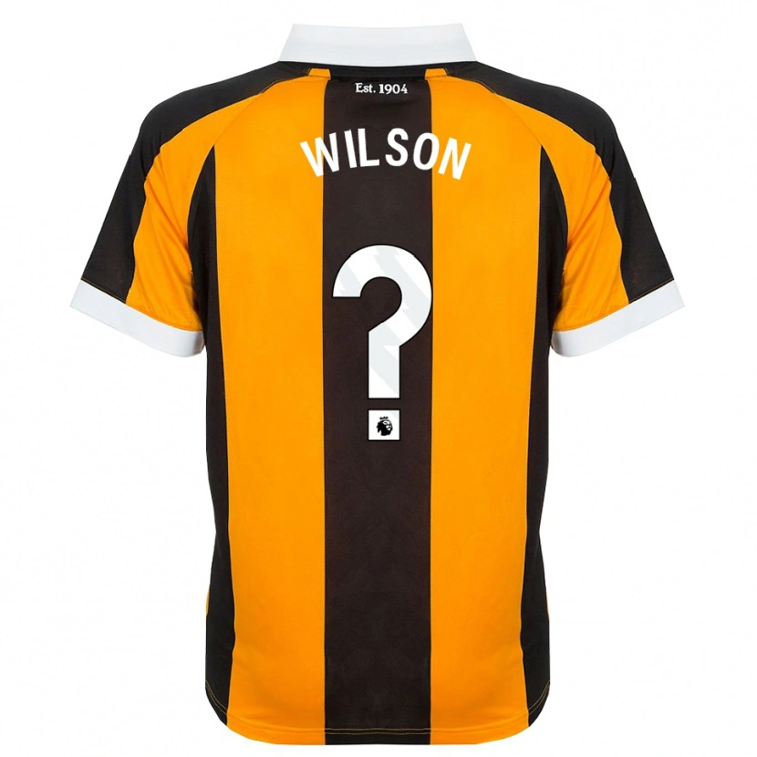 Danxen Børn George Wilson #0 Orange Sort Hvid Hjemmebane Spillertrøjer 2026/27 Trøje T-Shirt