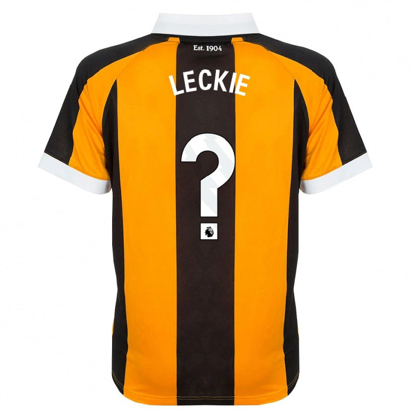 Danxen Børn Jack Leckie #0 Orange Sort Hvid Hjemmebane Spillertrøjer 2026/27 Trøje T-Shirt