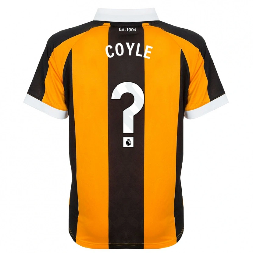 Danxen Børn Rocco Coyle #0 Orange Sort Hvid Hjemmebane Spillertrøjer 2026/27 Trøje T-Shirt