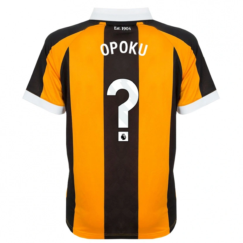Danxen Børn Sam Opoku #0 Orange Sort Hvid Hjemmebane Spillertrøjer 2026/27 Trøje T-Shirt
