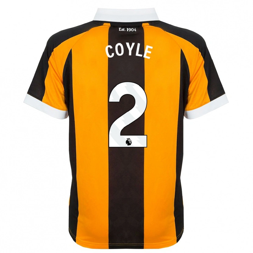 Danxen Børn Lewie Coyle #2 Orange Sort Hvid Hjemmebane Spillertrøjer 2026/27 Trøje T-Shirt