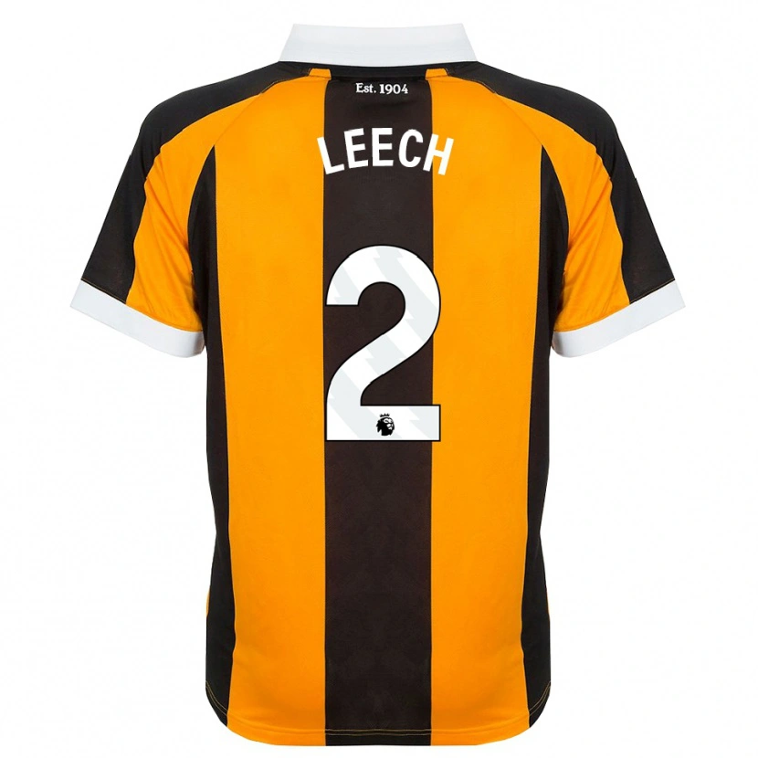 Danxen Børn Rory Leech #2 Orange Sort Hvid Hjemmebane Spillertrøjer 2026/27 Trøje T-Shirt