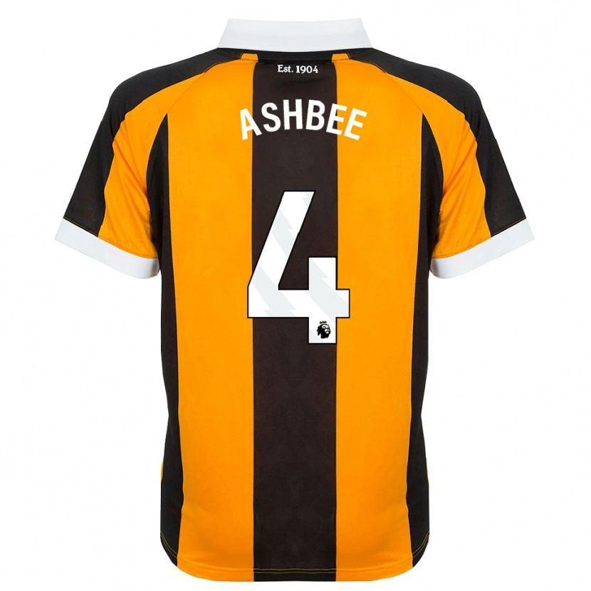Danxen Børn Stanley Ashbee #4 Orange Sort Hvid Hjemmebane Spillertrøjer 2026/27 Trøje T-Shirt