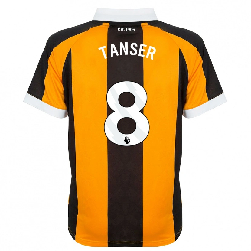 Danxen Børn Ellie Tanser #8 Orange Sort Hvid Hjemmebane Spillertrøjer 2026/27 Trøje T-Shirt