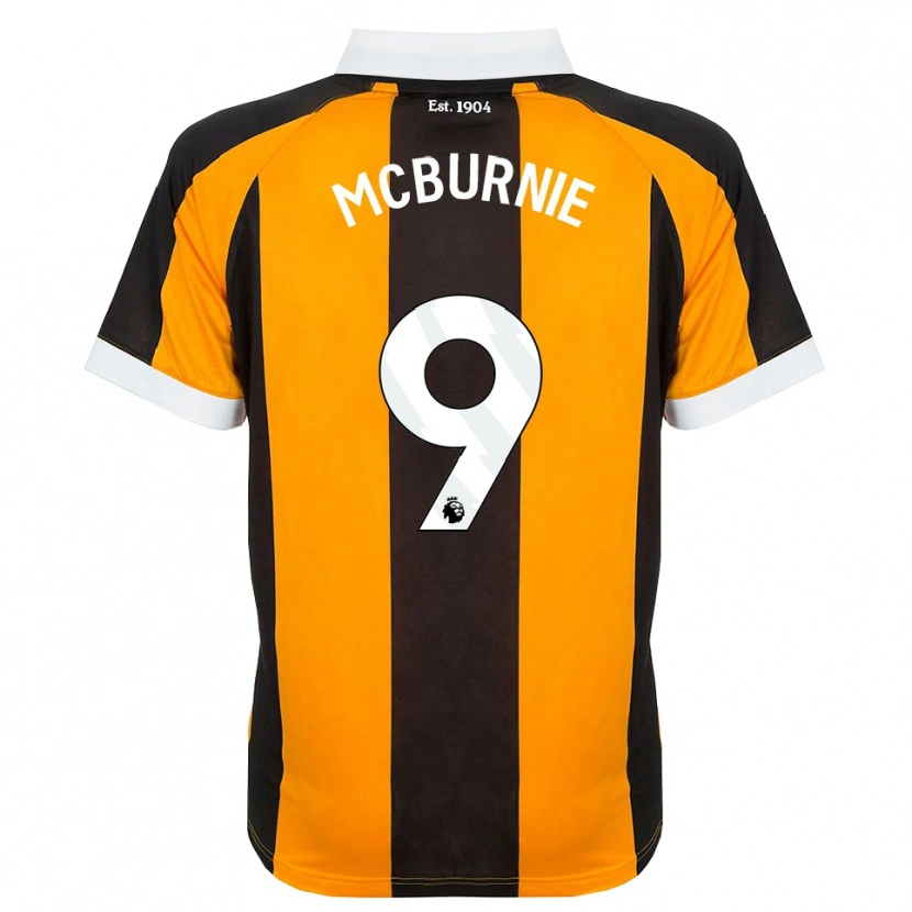 Danxen Børn Oli Mcburnie #9 Orange Sort Hvid Hjemmebane Spillertrøjer 2026/27 Trøje T-Shirt