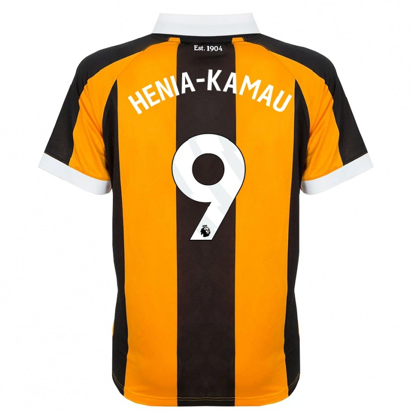 Danxen Børn Sammy Henia-Kamau #9 Orange Sort Hvid Hjemmebane Spillertrøjer 2026/27 Trøje T-Shirt