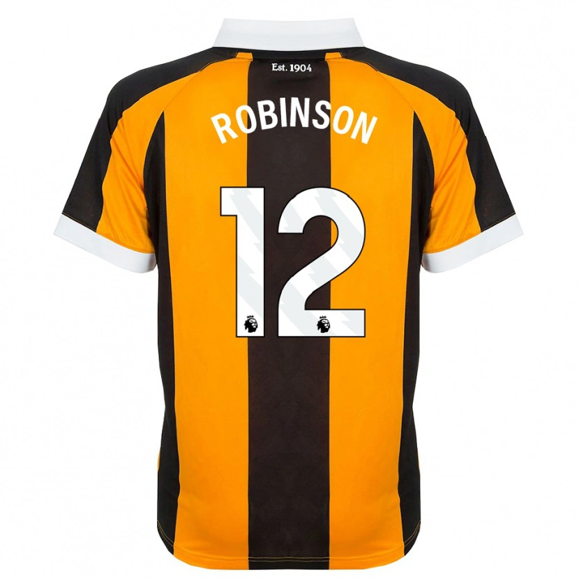 Danxen Børn Ben Robinson #12 Orange Sort Hvid Hjemmebane Spillertrøjer 2026/27 Trøje T-Shirt