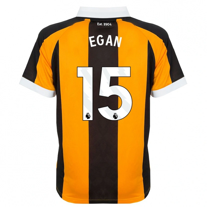 Danxen Børn John Egan #15 Orange Sort Hvid Hjemmebane Spillertrøjer 2026/27 Trøje T-Shirt
