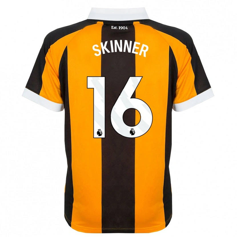 Danxen Børn Harley Skinner #16 Orange Sort Hvid Hjemmebane Spillertrøjer 2026/27 Trøje T-Shirt