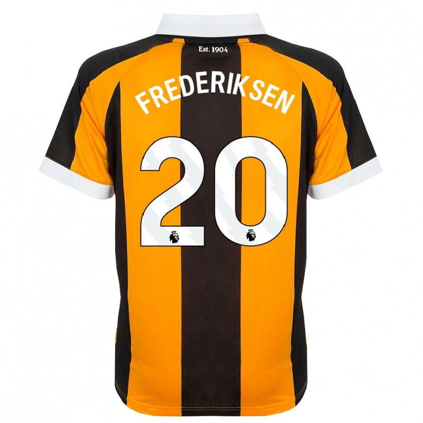 Danxen Børn Abbey Frederiksen #20 Orange Sort Hvid Hjemmebane Spillertrøjer 2026/27 Trøje T-Shirt