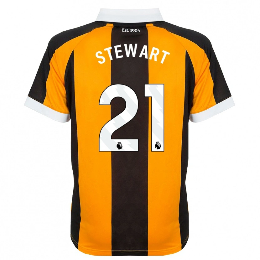 Danxen Børn Alice Stewart #21 Orange Sort Hvid Hjemmebane Spillertrøjer 2026/27 Trøje T-Shirt