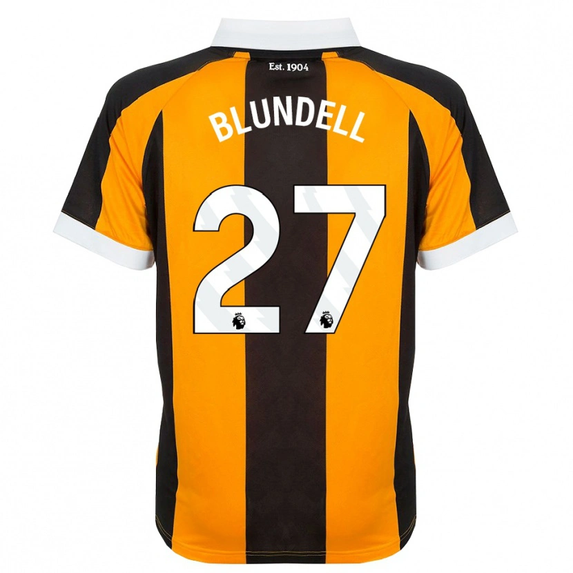 Danxen Børn Maddie Blundell #27 Orange Sort Hvid Hjemmebane Spillertrøjer 2026/27 Trøje T-Shirt
