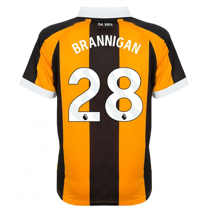 Danxen Børn Aoife Brannigan #28 Orange Sort Hvid Hjemmebane Spillertrøjer 2026/27 Trøje T-Shirt