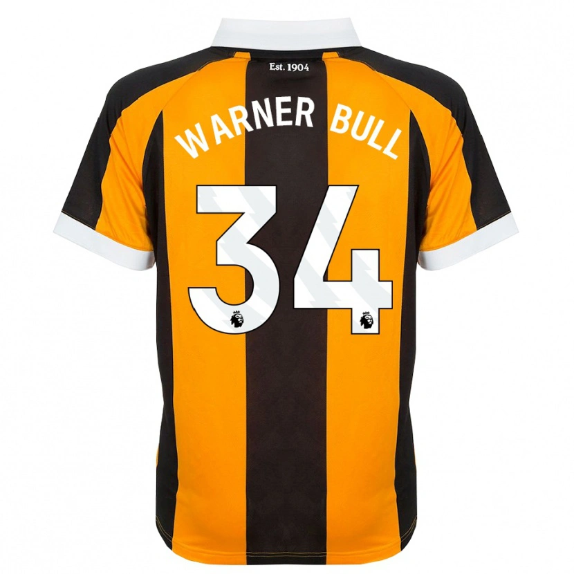 Danxen Børn Lucy Warner-Bull #34 Orange Sort Hvid Hjemmebane Spillertrøjer 2026/27 Trøje T-Shirt