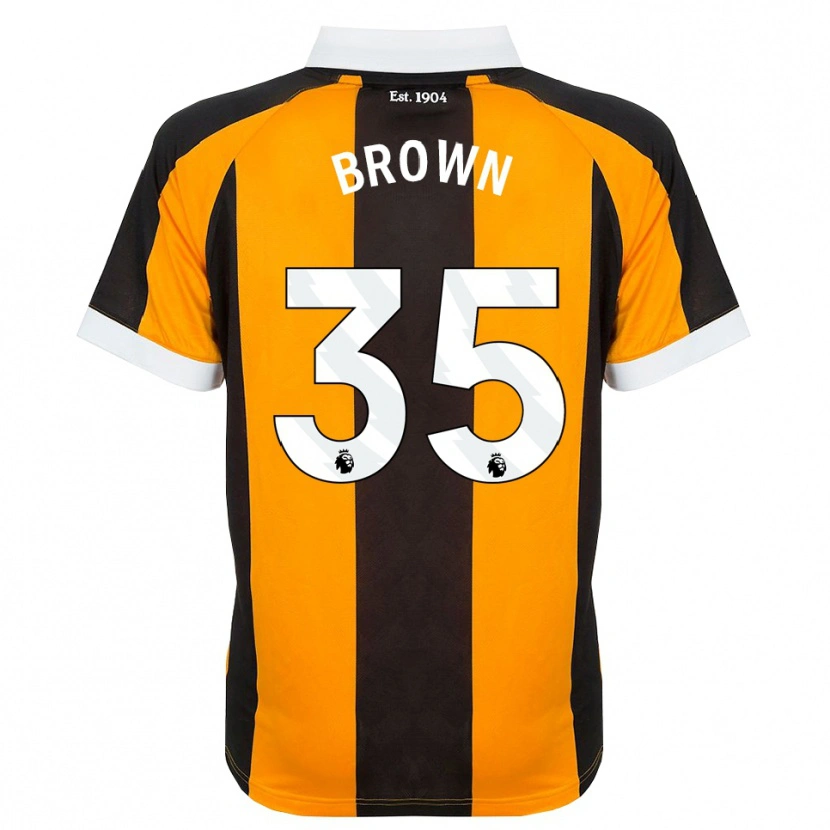 Danxen Børn Pharrell Brown #35 Orange Sort Hvid Hjemmebane Spillertrøjer 2026/27 Trøje T-Shirt