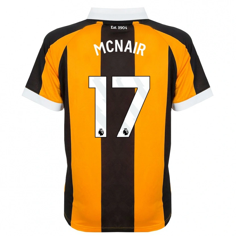 Danxen Børn Paddy Mcnair #17 Orange Sort Hvid Hjemmebane Spillertrøjer 2026/27 Trøje T-Shirt