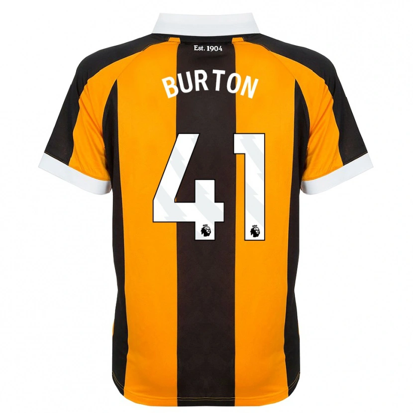 Danxen Børn Jess Burton #41 Orange Sort Hvid Hjemmebane Spillertrøjer 2026/27 Trøje T-Shirt