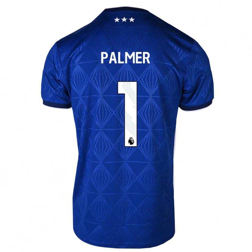 Danxen Børn Alex Palmer #1 Mellemblå Hvid Rød Hjemmebane Spillertrøjer 2026/27 Trøje T-Shirt