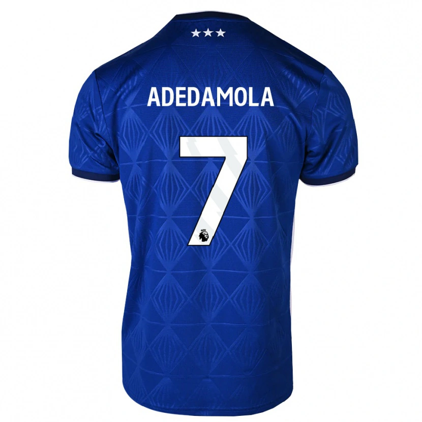 Danxen Børn Joel Adedamola #7 Mellemblå Hvid Rød Hjemmebane Spillertrøjer 2026/27 Trøje T-Shirt