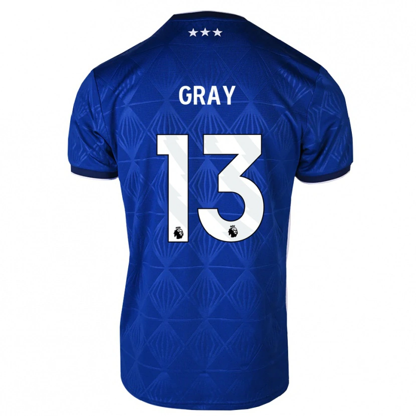 Danxen Børn Henry Gray #13 Mellemblå Hvid Rød Hjemmebane Spillertrøjer 2026/27 Trøje T-Shirt