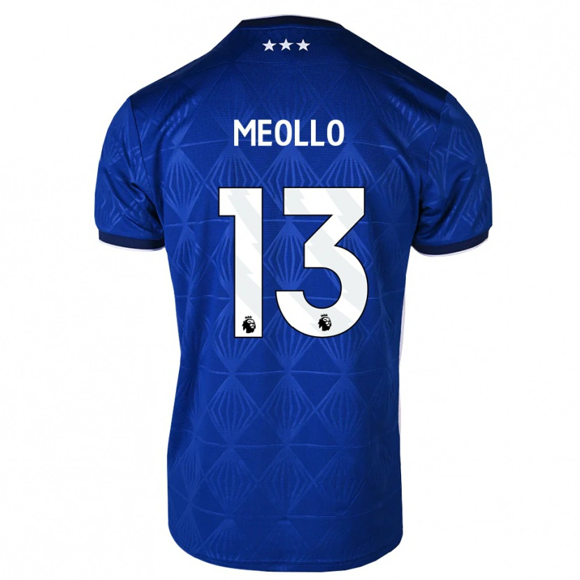 Danxen Børn Nina Meollo #13 Mellemblå Hvid Rød Hjemmebane Spillertrøjer 2026/27 Trøje T-Shirt