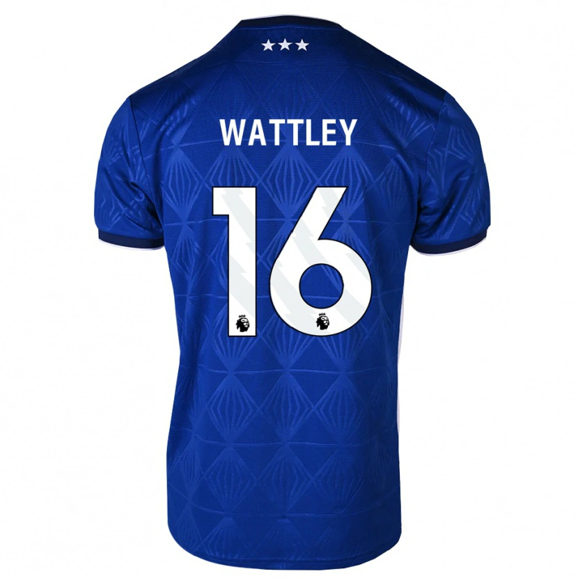 Danxen Børn Zac Wattley #16 Mellemblå Hvid Rød Hjemmebane Spillertrøjer 2026/27 Trøje T-Shirt
