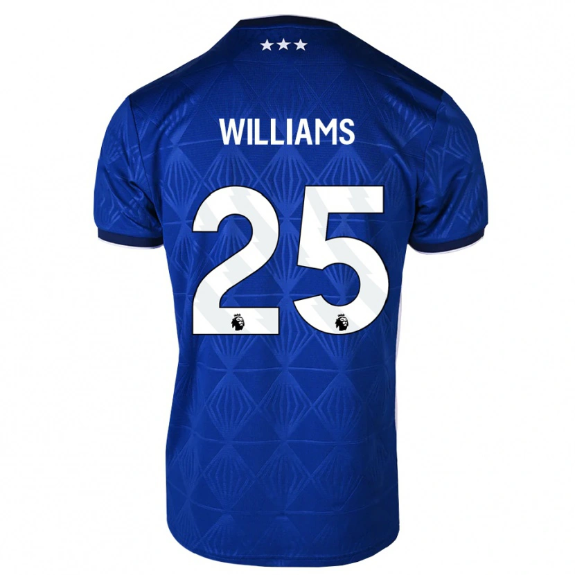 Danxen Børn Erin Williams #25 Mellemblå Hvid Rød Hjemmebane Spillertrøjer 2026/27 Trøje T-Shirt