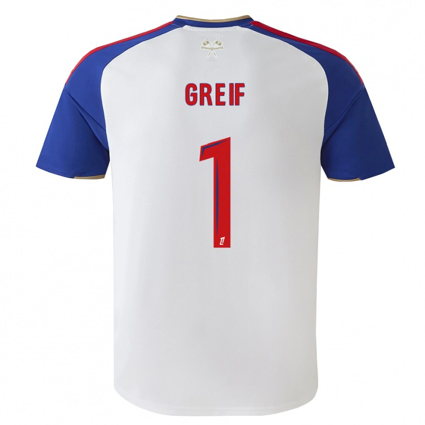 Danxen Børn Dominik Greif #1 Kongeblå Rød Hvid Hjemmebane Spillertrøjer 2026/27 Trøje T-Shirt