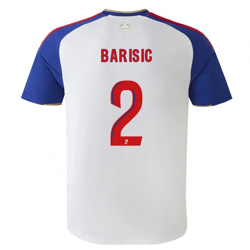 Danxen Børn Teo Barisic #2 Kongeblå Rød Hvid Hjemmebane Spillertrøjer 2026/27 Trøje T-Shirt