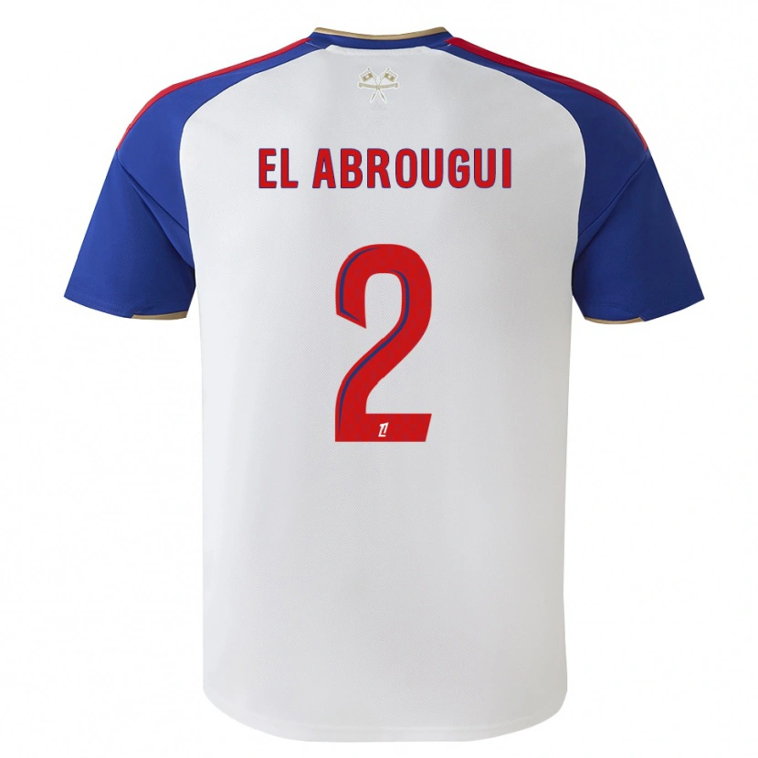 Danxen Børn Wassim El Abrougui #2 Kongeblå Rød Hvid Hjemmebane Spillertrøjer 2026/27 Trøje T-Shirt