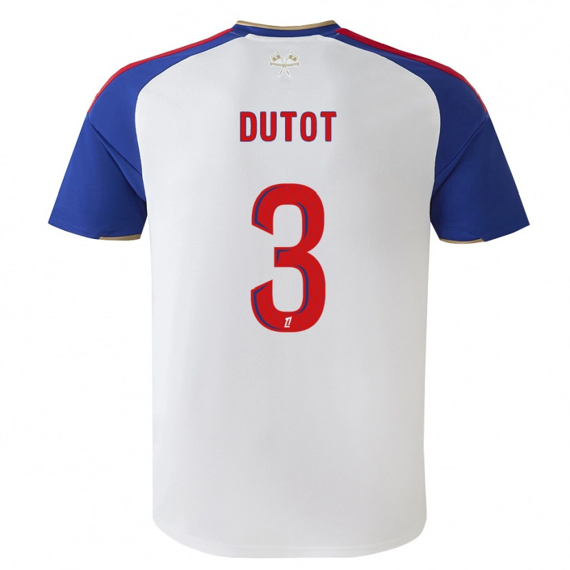Danxen Børn Timothée Dutot #3 Kongeblå Rød Hvid Hjemmebane Spillertrøjer 2026/27 Trøje T-Shirt