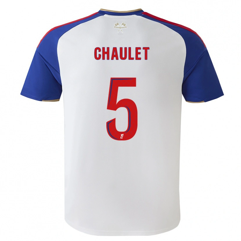 Danxen Børn Sawann Chaulet #5 Kongeblå Rød Hvid Hjemmebane Spillertrøjer 2026/27 Trøje T-Shirt