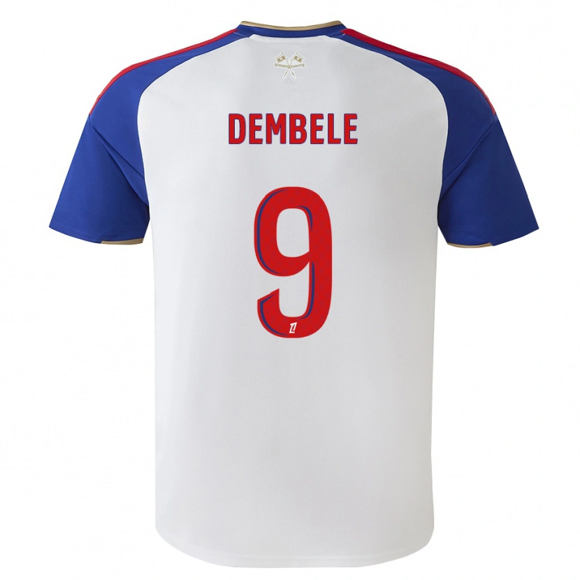 Danxen Børn Moussa Dembele #9 Kongeblå Rød Hvid Hjemmebane Spillertrøjer 2026/27 Trøje T-Shirt